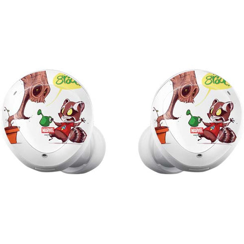 Marvel Rocket Raccoon and Groot Tall Tails Galaxy Buds Plus Skin